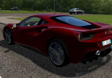 Мод 2015 Ferrari 488 GTB + Extras for Steam версия 19.04.21 для City Car Driving (v1.5.9, 1.5.9.2)