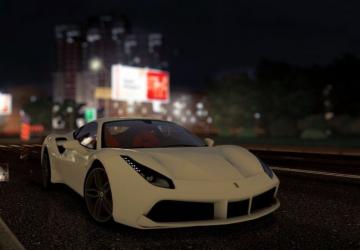 Мод 2015 Ferrari 488 GTB + Extras for Steam версия 24.03.20 для City Car Driving (v1.5.9)