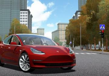 Мод 2018 Tesla Model 3 версия 10.12.19 для City Car Driving (v1.5.9)