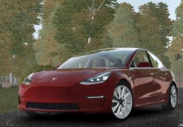 Мод 2018 Tesla Model 3 версия 19.10.21 для City Car Driving (v1.5.9, 1.5.9.2)