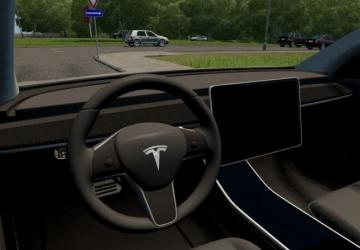 Мод 2018 Tesla Model 3 версия 19.10.21 для City Car Driving (v1.5.9, 1.5.9.2)