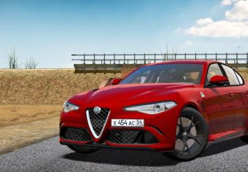 Мод Alfa Romeo Giulia Quadrifoglio 2017 версия 1.0 для City Car Driving (v1.5.7, 1.5.8)