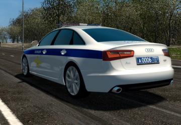 Мод Audi A6 (C7) Police версия 08.04.2021 для City Car Driving (v1.5.9.2)