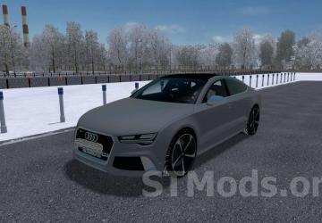 Мод AUDI RS7 4.0 TFSI V8 Sportback 2016 версия 10.11.2022 для City Car Driving (v1.5.9.2)