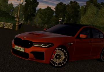 Мод BMW M5 F90 Competition 2020 версия 27.12.2021 для City Car Driving (v1.5.9.2)