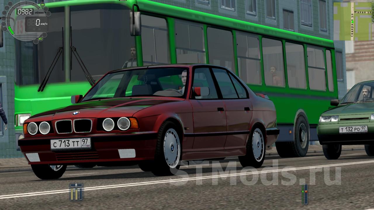 Скачать мод BMW Series 5 525i E34 версия 08.06.21 для City Car Driving  (v1.5.8 - 1.5.9.2)