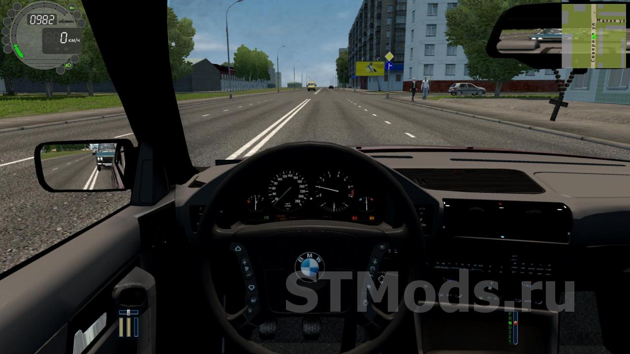 Скачать мод BMW Series 5 525i E34 версия 08.06.21 для City Car Driving  (v1.5.8 - 1.5.9.2)