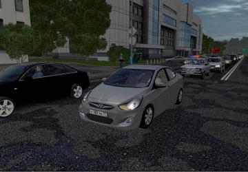 Мод Hyundai Solaris 2012 в трафик версия 1.0 для City Car Driving (v1.5.9, 1.5.9.2)