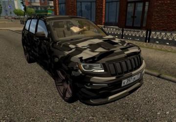 Мод Jeep Grand Сherokee SRT8 900+л.с. версия 18.05.20 для City Car Driving (v1.5.8 - 1.5.9.2)