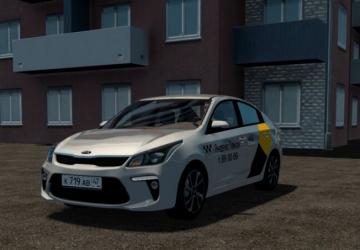 Мод Kia Rio 1.6i (Яндекс такси) версия 13.08.2021 для City Car Driving (v1.5.9.2)