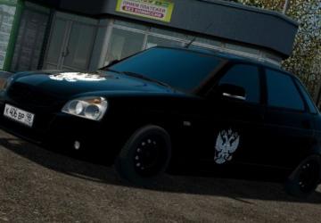 Мод Lada 2170 «Black Edition» версия 26.10.2021 для City Car Driving (v1.5.9.2)