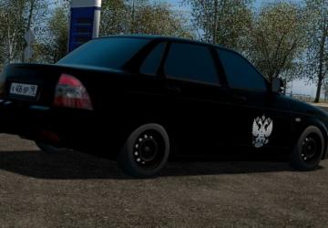 Мод Lada 2170 «Black Edition» версия 26.10.2021 для City Car Driving (v1.5.9.2)