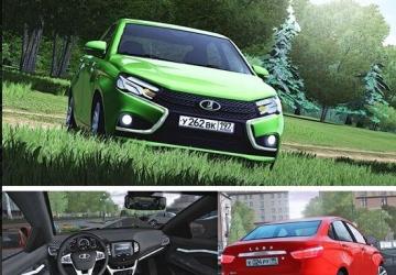 Мод Лада Веста 1.6 MT + чип версия 15.03.21 для City Car Driving (v1.5.8 - 1.5.9.2)