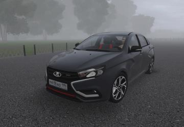 Мод Lada Vesta Sport 1.8 By Heisenberg версия 1.0 для City Car Driving (v1.5.9)