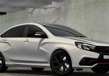 Мод Lada Vesta Sport 1.8 By Heisenberg версия 01.10.2021 для City Car Driving (v1.5.9.2)