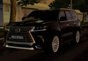 Мод Lexus LX570 2016 Black Version версия 22.01.2022 для City Car Driving (v1.5.9.2)