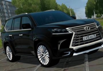 Мод Lexus LX570 2016 Black Version версия 22.01.2022 для City Car Driving (v1.5.9.2)