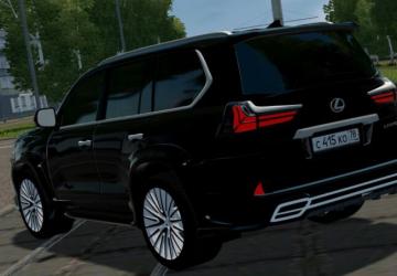 Мод Lexus LX570 2016 Black Version версия 22.01.2022 для City Car Driving (v1.5.9.2)