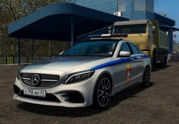 Мод Mercedes-Benz C300 (W205) Police версия 28.03.2021 для City Car Driving (v1.5.9.2)