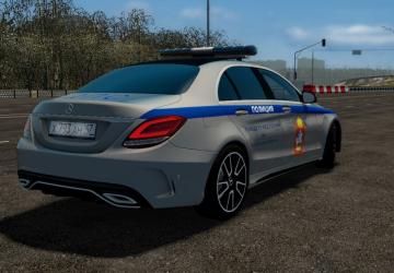 Мод Mercedes-Benz C300 (W205) Police версия 28.03.2021 для City Car Driving (v1.5.9.2)