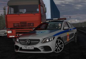 Мод Mercedes-Benz C300 (W205) Police версия 28.03.2021 для City Car Driving (v1.5.9.2)