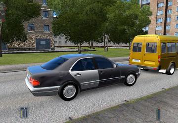 Мод Mercedes-Benz E200 W210 версия 1.0 для City Car Driving (v1.5.9)