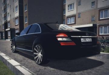 Мод Mercedes-Benz S550 W221 версия 1.0 для City Car Driving (v1.5.8)