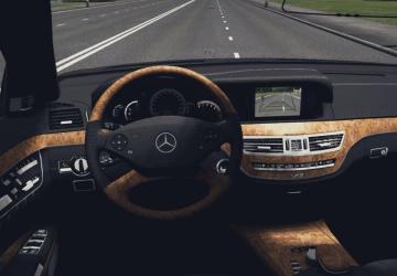 Мод Mercedes-Benz S550 W221 версия 1.0 для City Car Driving (v1.5.8)