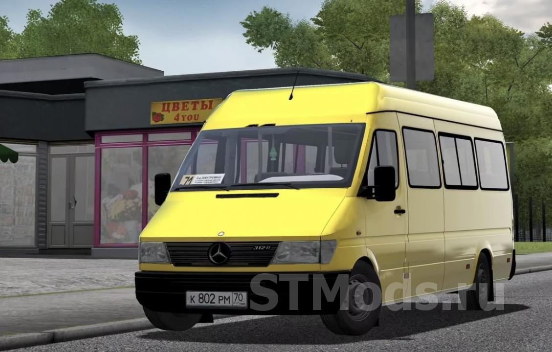 Скачать мод Mercedes-Benz Sprinter 312D версия 1.0 для City Car Driving  (v1.5.8, 1.5.9)