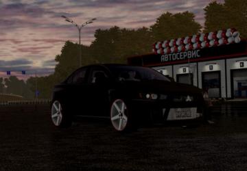 Мод Mitsubishi Lancer X Evo Tuning версия 26.01.2022 для City Car Driving (v1.5.9.2)