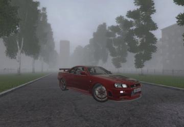 Мод Nissan Skyline GTR V-Spec II версия 23.06.20 для City Car Driving (v1.5.9.2)