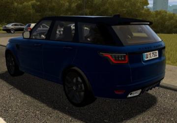 Мод Range Rover Sport SVR версия 1.1 SOUND для City Car Driving (v1.5.8)