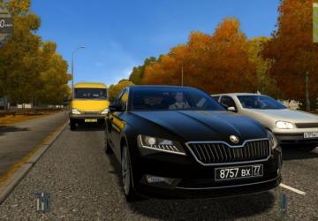 Мод Skoda Superb версия 1.1 для City Car Driving (v1.5.9)