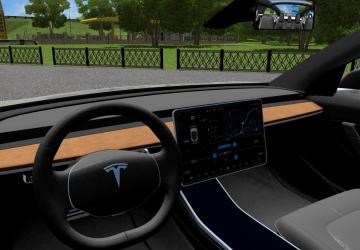 Мод Tesla Model 3 2018 версия 10.12.19 для City Car Driving (v1.5.9)