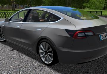 Мод Tesla Model 3 2018 версия 10.12.19 для City Car Driving (v1.5.9)