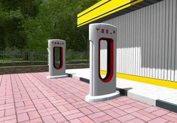 Мод Tesla Supercharger версия 03.01.2022 для City Car Driving (v1.5.9.2)