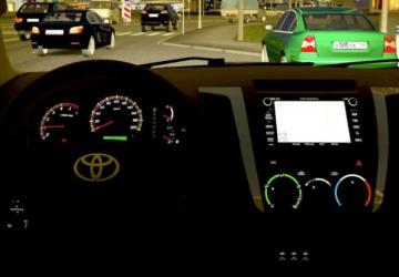 Мод Toyota Hilux 3.0 D 4WD версия 1.1 для City Car Driving (vSpeedo)