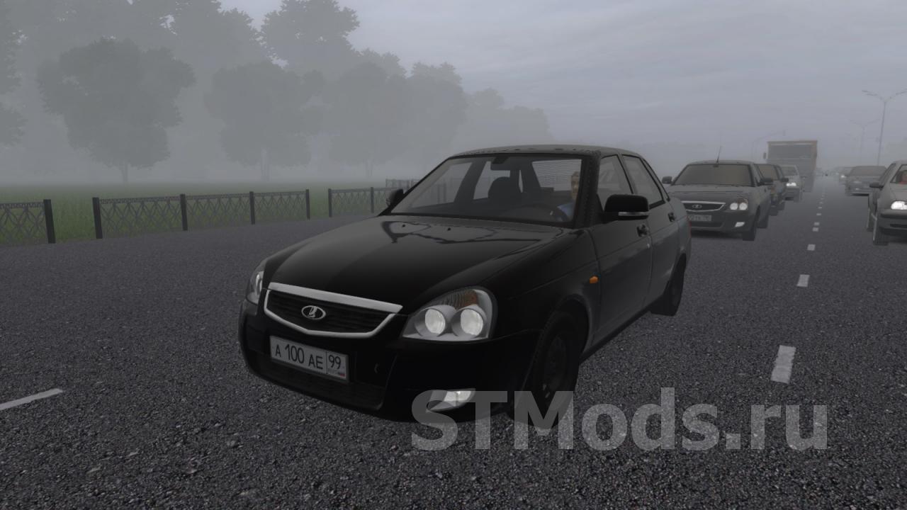 Скачать мод Траффик Lada Priora версия 22.12.2021 для City Car Driving  (v1.5.9.2)