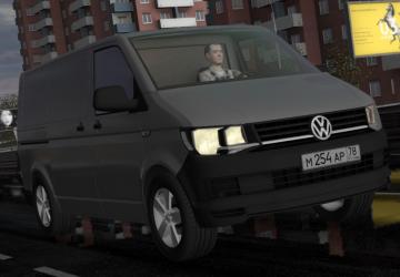 Мод Volkswagen Transporter T6 2015 версия 17.03.2021 для City Car Driving (v1.5.9.2)