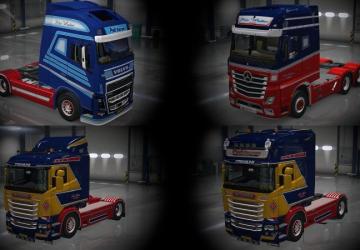 Мод 33 PWT Skin Pack версия 1.0 для Euro Truck Simulator 2 (v1.28.x, 1.30.x)