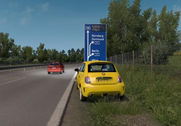 Мод Fiat 500 Abarth 2013 версия 2.0 для Euro Truck Simulator 2 (v1.40.x, 1.41.x)