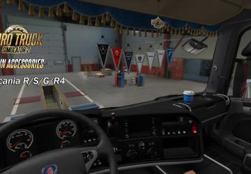 Мод Addon Cabin Accessory DLC for Scania R/S/G/R4 v1.0 для Euro Truck Simulator 2 (v1.42.x, 1.43.x)