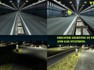 Мод AI Realistic lights версия 1.6 для Euro Truck Simulator 2 (v1.28.x)