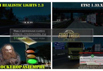 Мод AI Realistic lights версия 2.3 для Euro Truck Simulator 2 (v1.33.x)