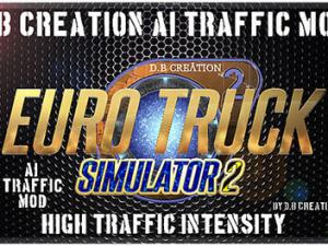 Мод D.B Realistic AI Traffic Intensity версия 5.6.7 для Euro Truck Simulator 2 (v1.27.x)