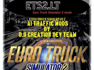 Мод D.B Realistic AI Traffic Intensity версия 5.6.7 для Euro Truck Simulator 2 (v1.27.x)