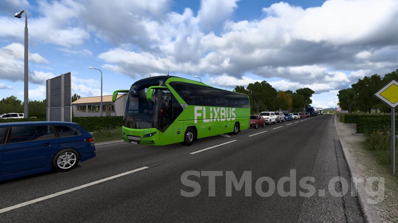 Ai Traffic Flixbus версия 1.0 для Euro Truck Simulator 2 (v1.51)