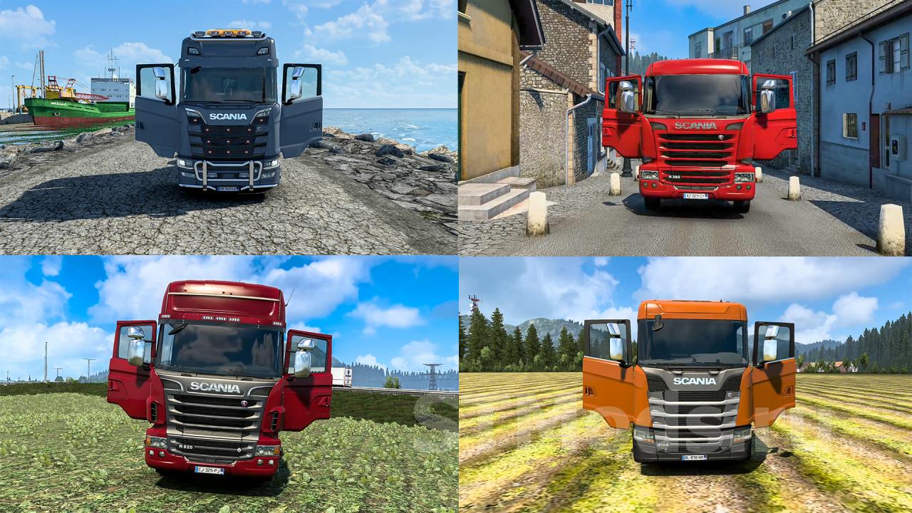 Скачать мод All Scania Trucks Door Animation версия 1.0 для Euro Truck  Simulator 2 (v1.40.x, - 1.42.x)