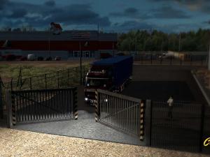 Мод Animated gates in companies версия 1.9 для Euro Truck Simulator 2 (v1.28.x)