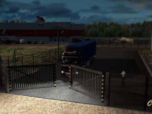 Мод Animated gates in companies версия 2.1 для Euro Truck Simulator 2 (v1.30.x)